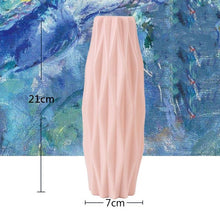 Load image into Gallery viewer, Origami Plastic Vase Milky White Imitation Ceramic Flower Pot Flower Basket Flower Vase Decoration Home Nordic Decoration