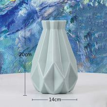 Load image into Gallery viewer, Origami Plastic Vase Milky White Imitation Ceramic Flower Pot Flower Basket Flower Vase Decoration Home Nordic Decoration