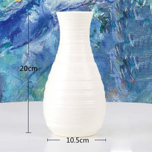 Load image into Gallery viewer, Origami Plastic Vase Milky White Imitation Ceramic Flower Pot Flower Basket Flower Vase Decoration Home Nordic Decoration