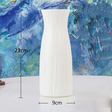Load image into Gallery viewer, Origami Plastic Vase Milky White Imitation Ceramic Flower Pot Flower Basket Flower Vase Decoration Home Nordic Decoration