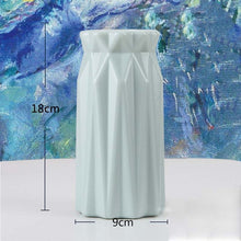 Load image into Gallery viewer, Origami Plastic Vase Milky White Imitation Ceramic Flower Pot Flower Basket Flower Vase Decoration Home Nordic Decoration