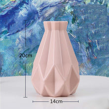 Load image into Gallery viewer, Origami Plastic Vase Milky White Imitation Ceramic Flower Pot Flower Basket Flower Vase Decoration Home Nordic Decoration