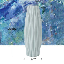 Load image into Gallery viewer, Origami Plastic Vase Milky White Imitation Ceramic Flower Pot Flower Basket Flower Vase Decoration Home Nordic Decoration