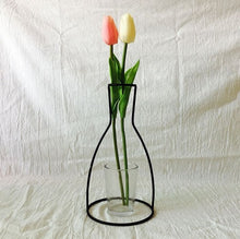 Load image into Gallery viewer, Creative Art Style Retro Iron Line Flowers Vase Metal Plant Holder Modern Solid Nordic Styles Iron Vase Home Art Garden Decor
