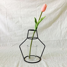 Load image into Gallery viewer, Creative Art Style Retro Iron Line Flowers Vase Metal Plant Holder Modern Solid Nordic Styles Iron Vase Home Art Garden Decor