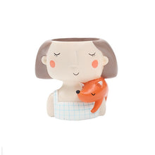 Load image into Gallery viewer, Mini Cute girl boy Planter Flower Pot Home Garden Home Decoration Flowerpot Planter Desktop Vase Home Office Bonsai Pot