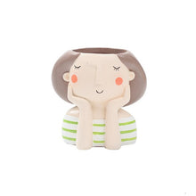Load image into Gallery viewer, Mini Cute girl boy Planter Flower Pot Home Garden Home Decoration Flowerpot Planter Desktop Vase Home Office Bonsai Pot
