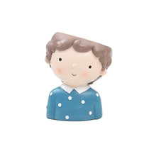 Load image into Gallery viewer, Mini Cute girl boy Planter Flower Pot Home Garden Home Decoration Flowerpot Planter Desktop Vase Home Office Bonsai Pot