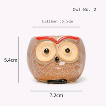 Load image into Gallery viewer, Quality Cute Small Owl Shaped Flower Pots Ceramic Mini Succulents Pots Creative Home/Garden/Office Decoration accessories Vases