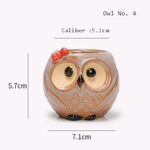 Load image into Gallery viewer, Quality Cute Small Owl Shaped Flower Pots Ceramic Mini Succulents Pots Creative Home/Garden/Office Decoration accessories Vases