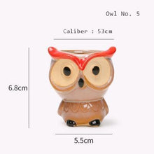 Load image into Gallery viewer, Quality Cute Small Owl Shaped Flower Pots Ceramic Mini Succulents Pots Creative Home/Garden/Office Decoration accessories Vases