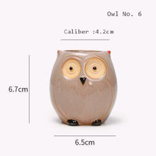 Load image into Gallery viewer, Quality Cute Small Owl Shaped Flower Pots Ceramic Mini Succulents Pots Creative Home/Garden/Office Decoration accessories Vases